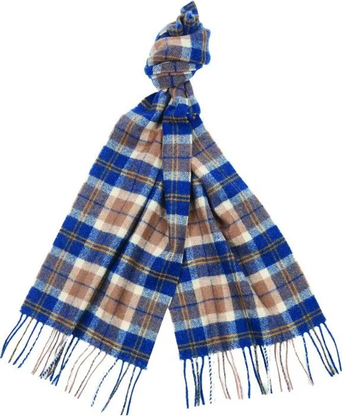 Premium Unisex Tartan Lambswool Scarf Moorland Tartan