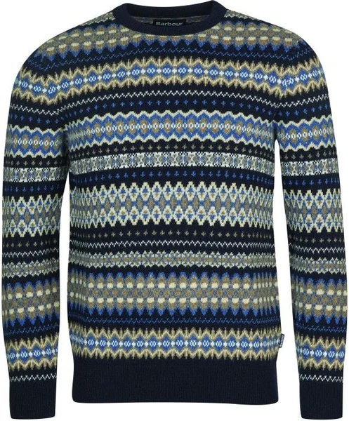 risnedsättning M's Case Fair Isle Crew Neck Midnight