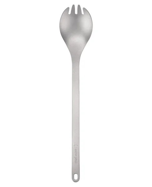 Säker betalning Long Titanium Spork Silver