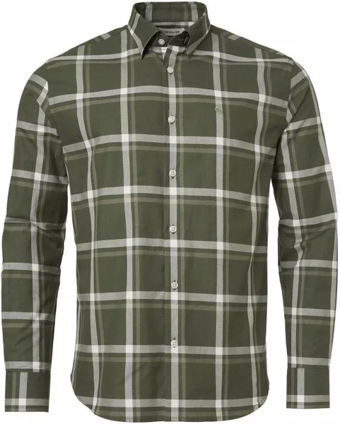 Elcot Shirt Men Pine Green Checked Lågt pris