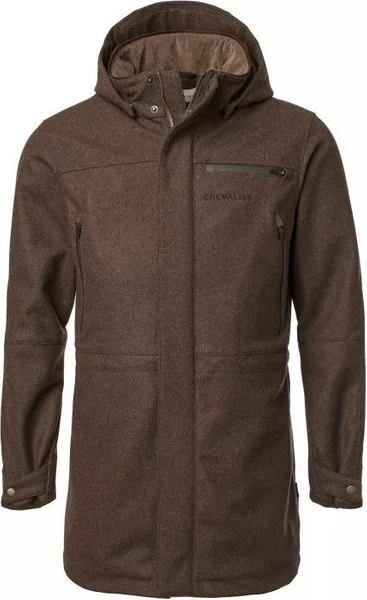 Loden Long Men Coat Brown Rabatter