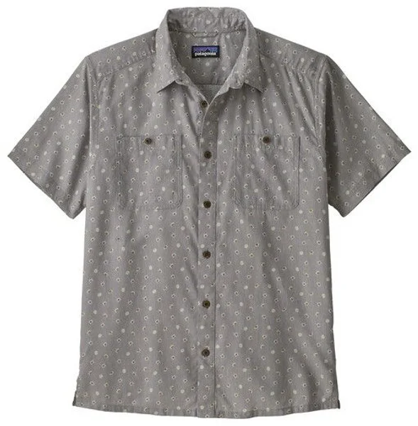Kundfavorit M's Back Step Shirt Guava Floral Toss Salt Grey