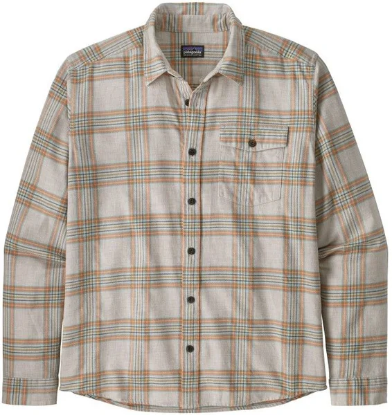 M's LW Fjord Flannel Shirt Scutes Cornice Grey Billig