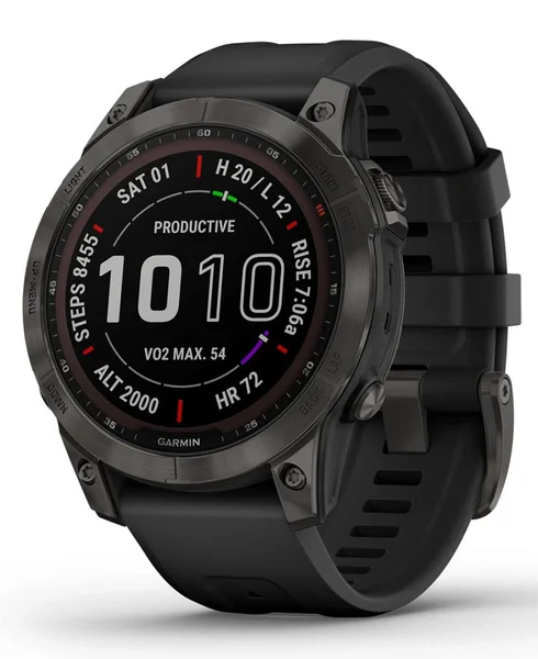 fenix 7 Sapphire Solar DLC Carbon Gray/Black Sista chansen