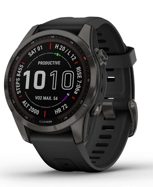 fenix 7S Sapphire Solar DLC Carbon Gray/Black I lager