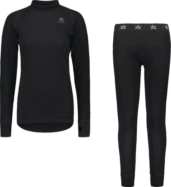 W's Merino Top + Bottom Black Endast denna vecka