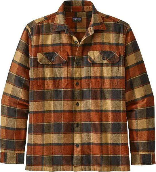 Sista chansen M's L/S Fjord Flannel Shirt Plots Burnished Red