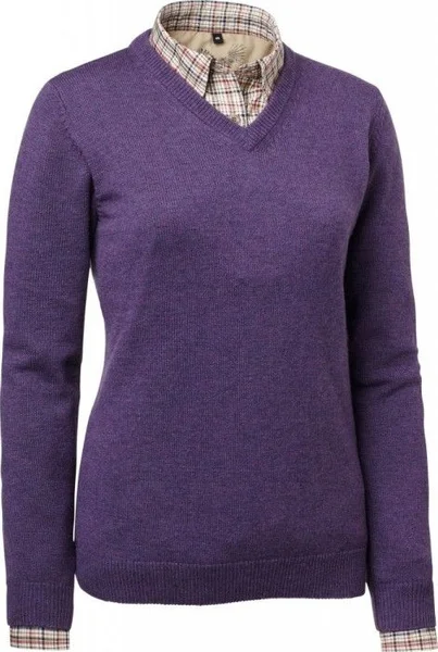 Populärt val Gaby Lady Lambswool Pullover w Patches Purple