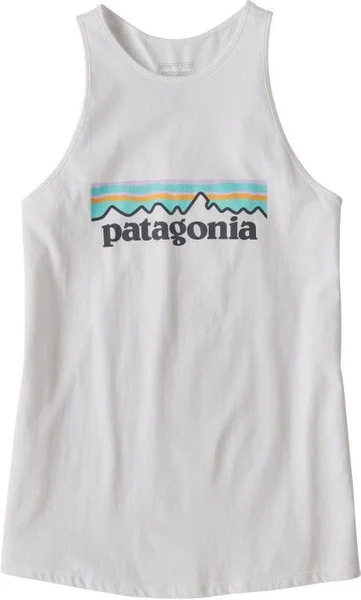 W's Pastel P-6 Logo Organic High Neck Tank White Populär