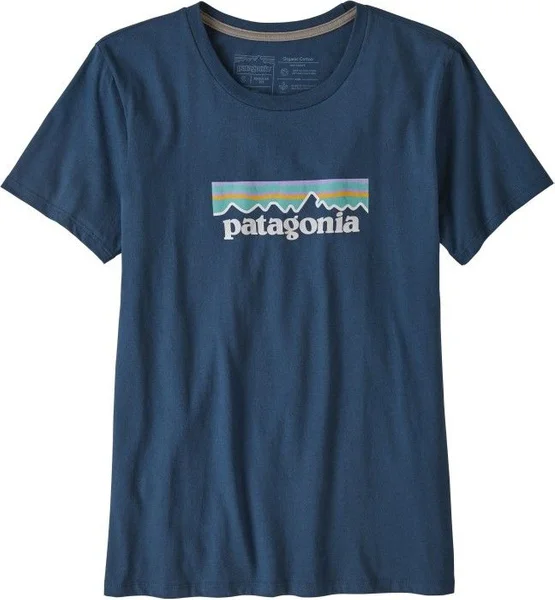 W's Pastel P-6 Logo Organic Crew T-Shirt Stone Blue Bästa pris