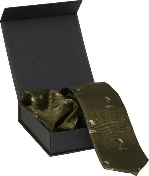Ducks Tie & Hanky Set Green Populärt val