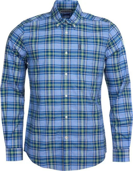 M's Highland Check 26 Shirt Tailored Fit Sky Blue risnedsättning