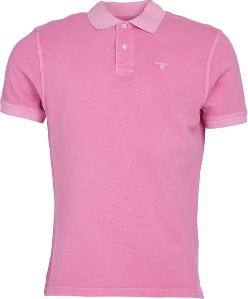 M's Washed Sports Polo Mauve Sänkt pris
