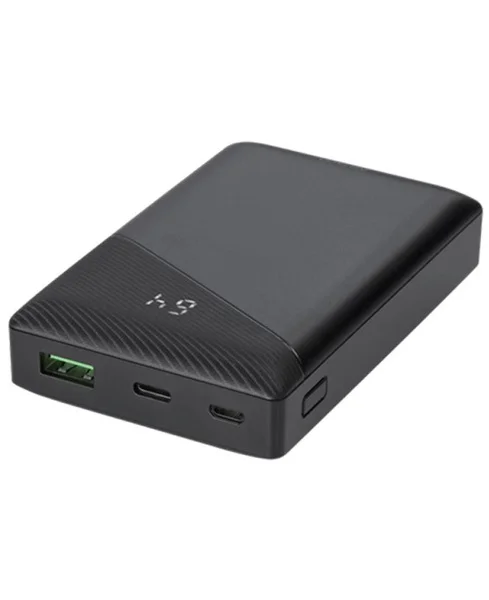 Powerbank 10000mAh Fast Charge Svart Snabb leverans
