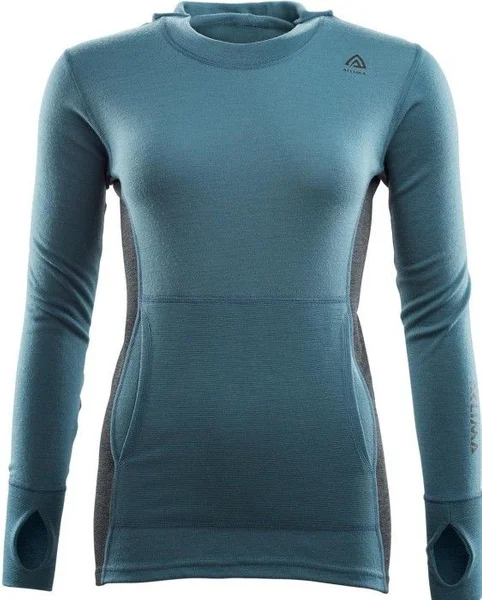 Aclima Warmwool Hood Sweater Woman Tapestry/Marengo Kundfavorit