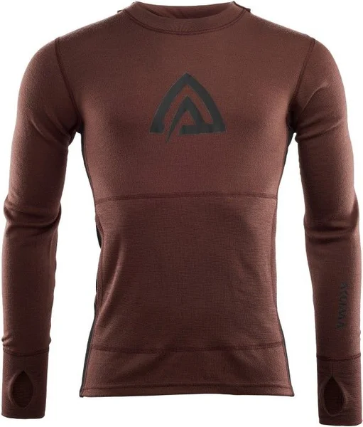 Begränsat antal Aclima Warmwool Hood Sweater Man Bitter Chocolate/Jet Black