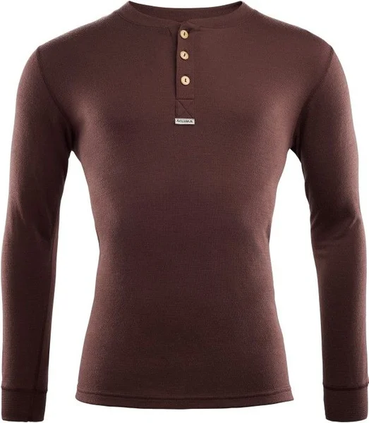 Begränsat erbjudande Aclima Warmwool Granddad Shirt Man Bitter Chocolate