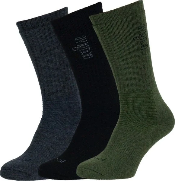 Erbjudande Thick Merinowool Sock 3-pack Black/Grey/Green