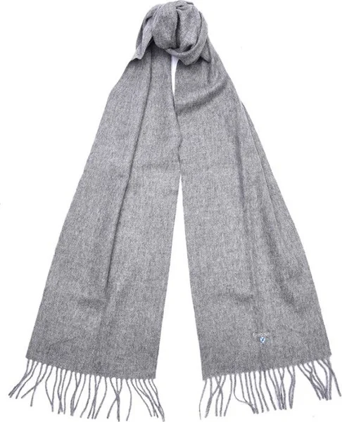 Plain Lambswool Scarf Light Grey risnedsättning