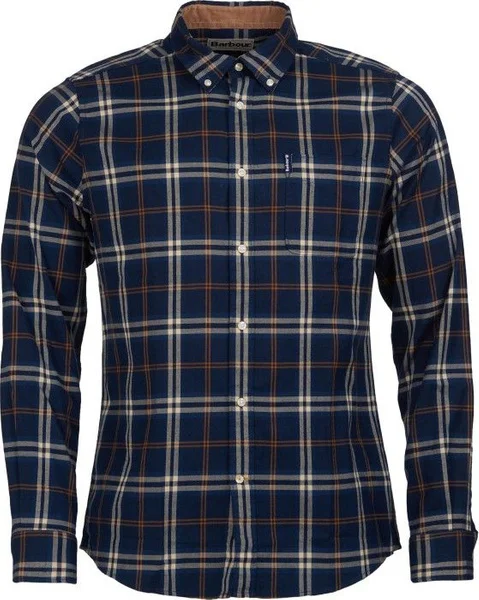 M's Highland Check 20 Tailored Shirt Blue Kundfavorit