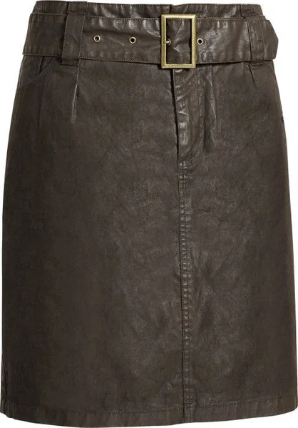 Vintage Stretch Skirt Women Brown Erbjudande