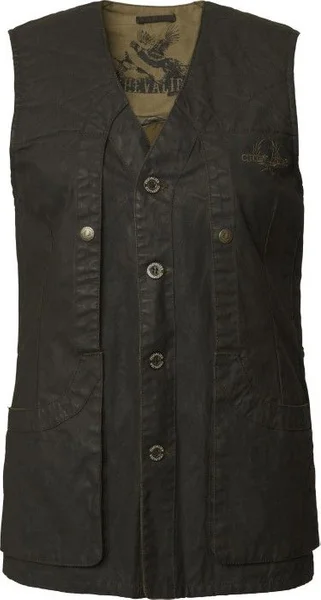 Vintage Vest Women Brown Erbjudandepris