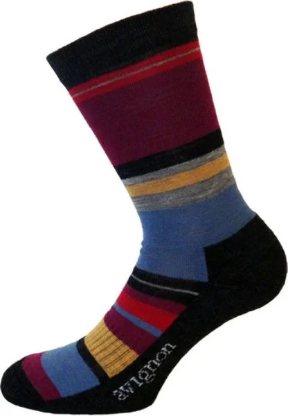 Lady Stripe Terry Merinoullsstrumpa Blå Rabatter