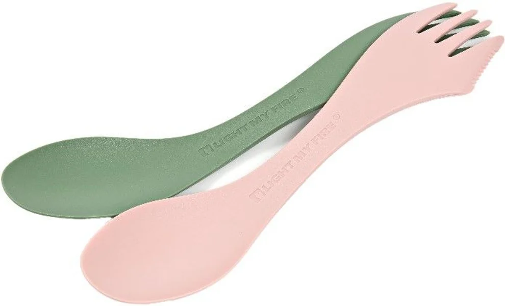 Spork Medium 2-pack Sandy Green / Dusty Pink Kampanjpris