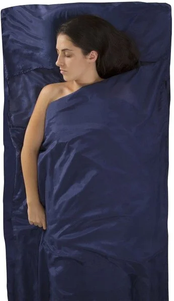 Sleepliner Silkcotton Traveller with Pillow Blue Erbjudande