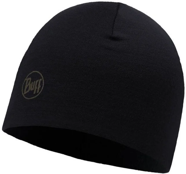 Lågt pris Merino Wool Thermal Hat Solid Black