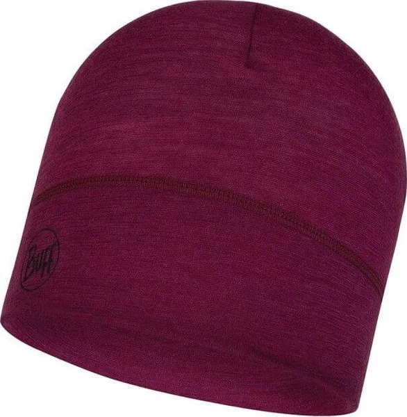 Lightweight Merino Wool Hat Solid Purple Raspberry Säker betalning