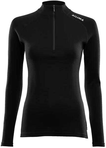 Billigare Aclima WarmWool Mockneck Woman Jet Black