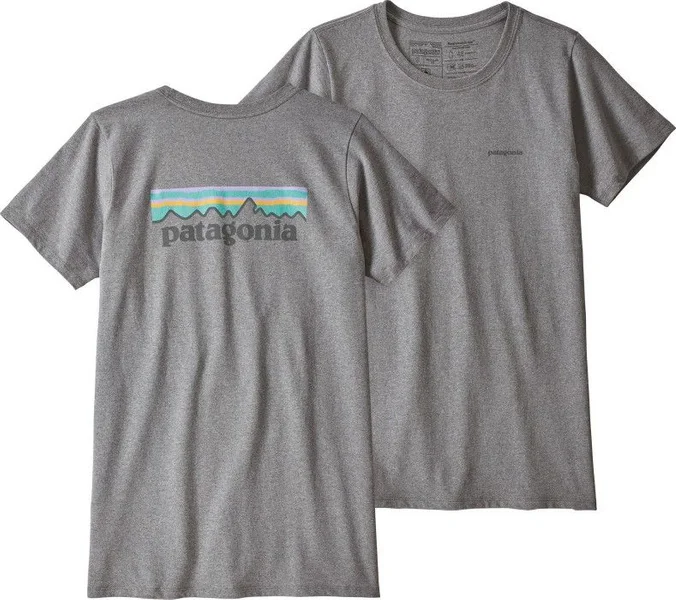 W's Pastel P-6 Logo Responsibili-Tee Gravel Heather Snabb leverans