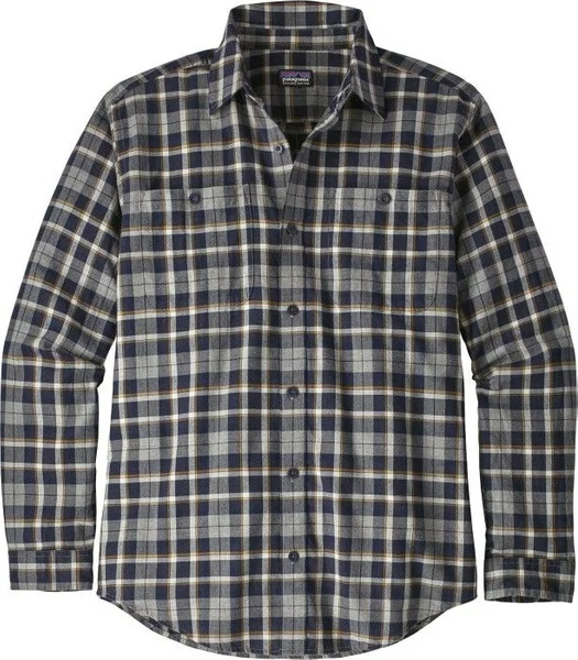 M's L/S Pima Cotton Shirt Untamed Feather Grey Kundfavorit