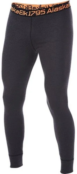 Utförsäljning Alaska Merinoull Långkalsong 280g Dark Grey/Orange