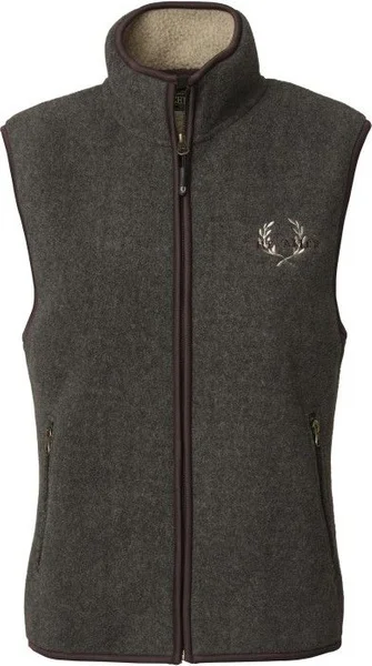 Mainstone Fleece Waistcoat Women Greymelange Snabb frakt