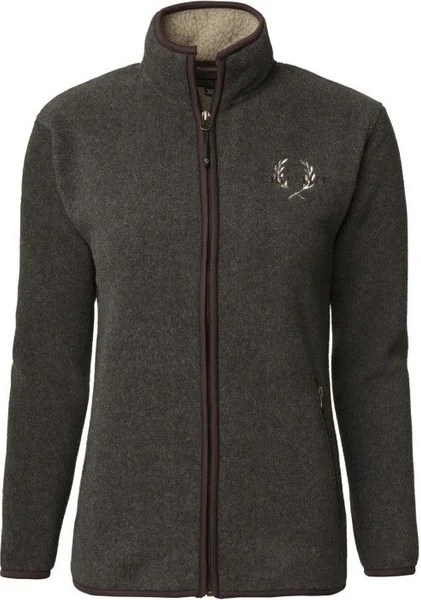 Mainstone Fleece Cardigan Women Greymelange Billig