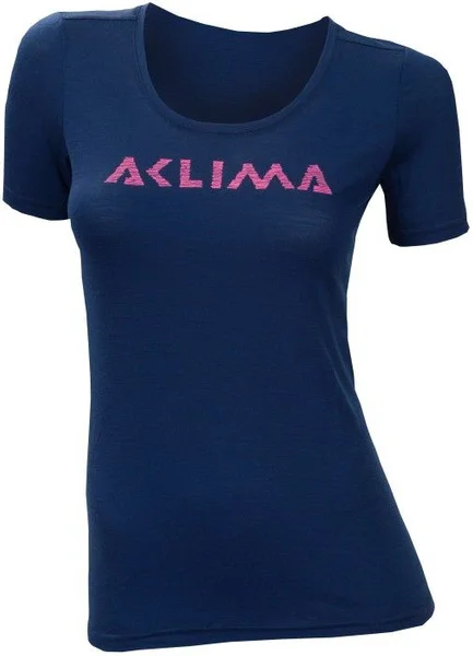 Aclima Lightwool T-Shirt Logo Woman (2019) Insignia Blue I lager