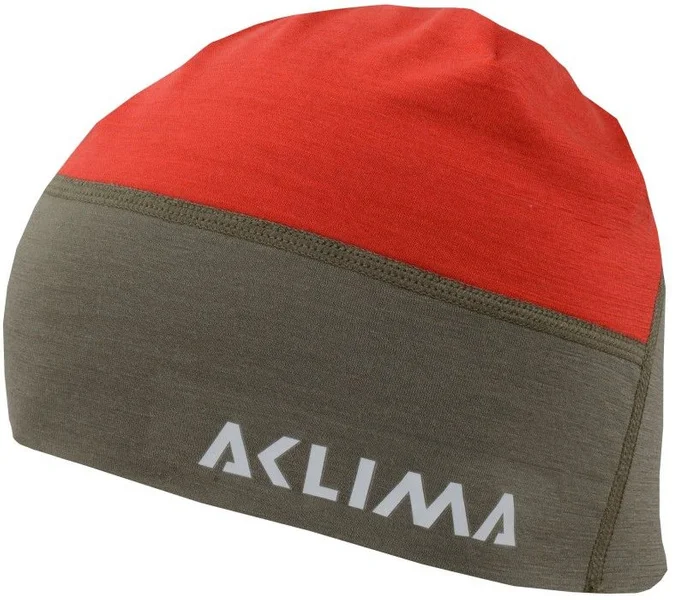 Aclima LightWool Hunting Beanie Unisex High Risk Red/Ranger Green Rea
