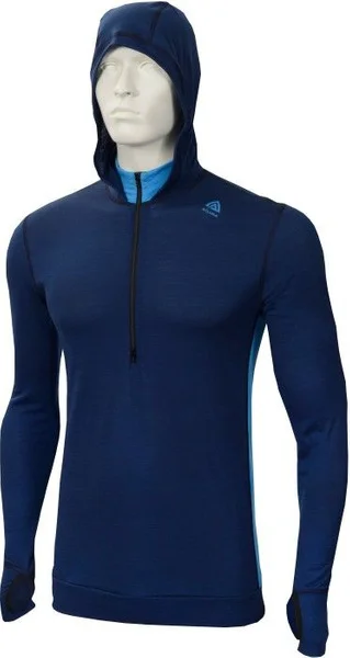 Nedsatt pris Aclima Lightwool Hoodie Man Insignia Blue/Blithe