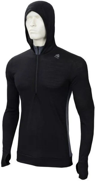 Aclima Lightwool Hoodie Man Jet Black/Iron Gate Fri frakt