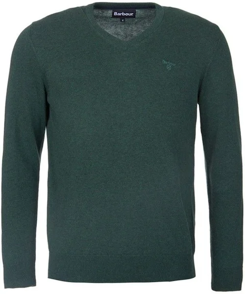 Snabb frakt M's Pima Cotton V-neck Racing Green