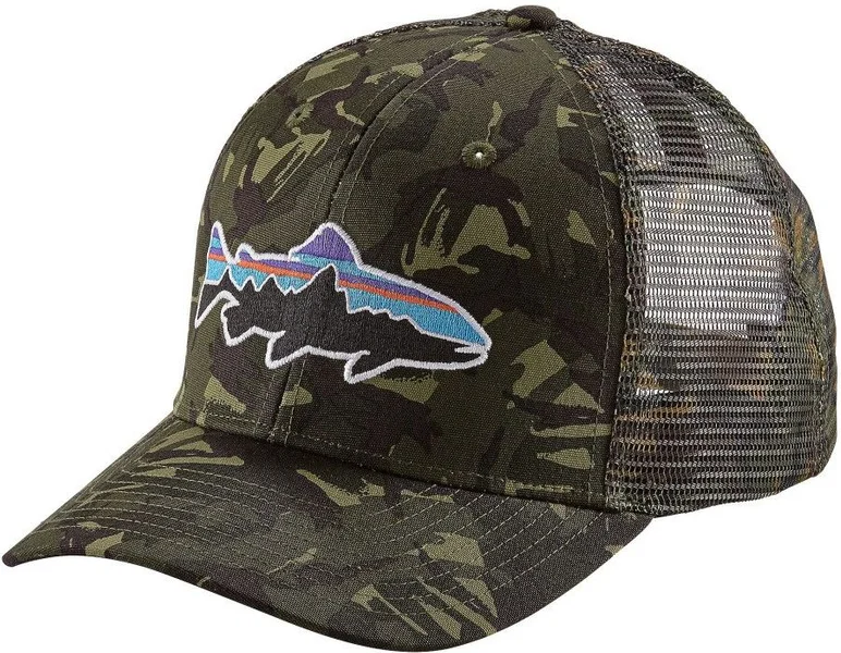 Fitz Roy Trout Trucker Hat Big Camo Fatigue Green Populär