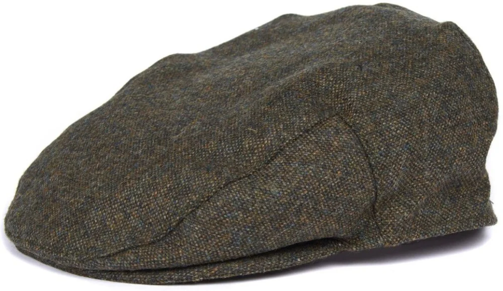Moons Tweed Cap Olive Donegal Sänkt pris