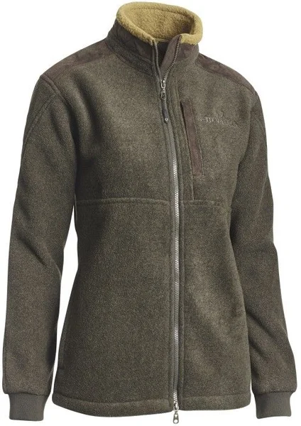 Milestone Fleece Cardigan Women Green Melange Nyhet
