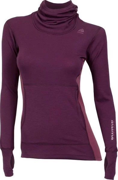 Fynd Aclima WarmWool Hood Sweater Woman Grape Wine/Damson
