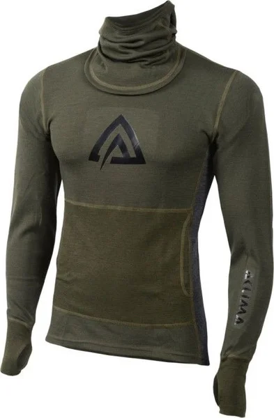 Reapris Aclima WarmWool Hood Sweater Man Olive Night/Marengo