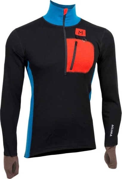 Expressleverans Aclima Lars Monsen Anárjohka Polo Man Jet Black/Poinciana/Dark Earth/Blue Sapphire