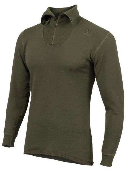 Aclima HotWool 230 Polo Zip Unisex Olive Night Begränsat erbjudande