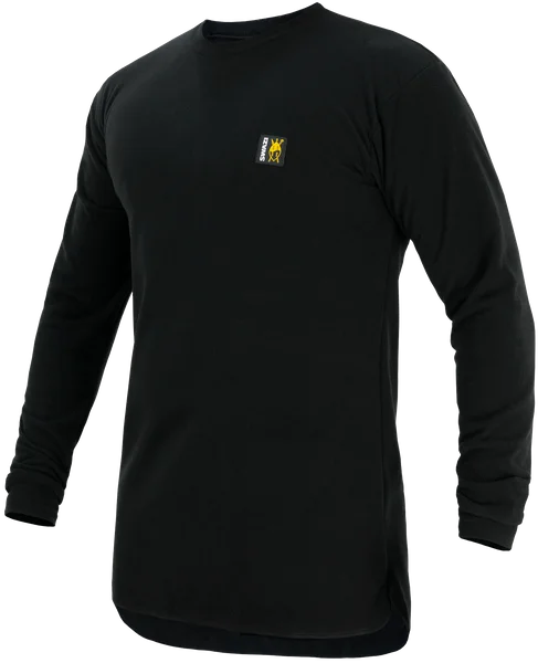 Long Sleeve Micro Top Black Rea